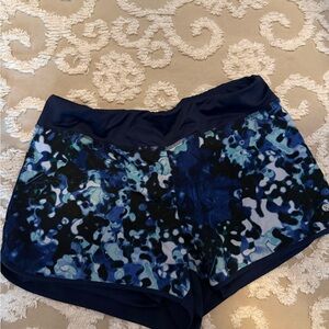 Layer 8 Women's Athletic Shorts in Blue Camo